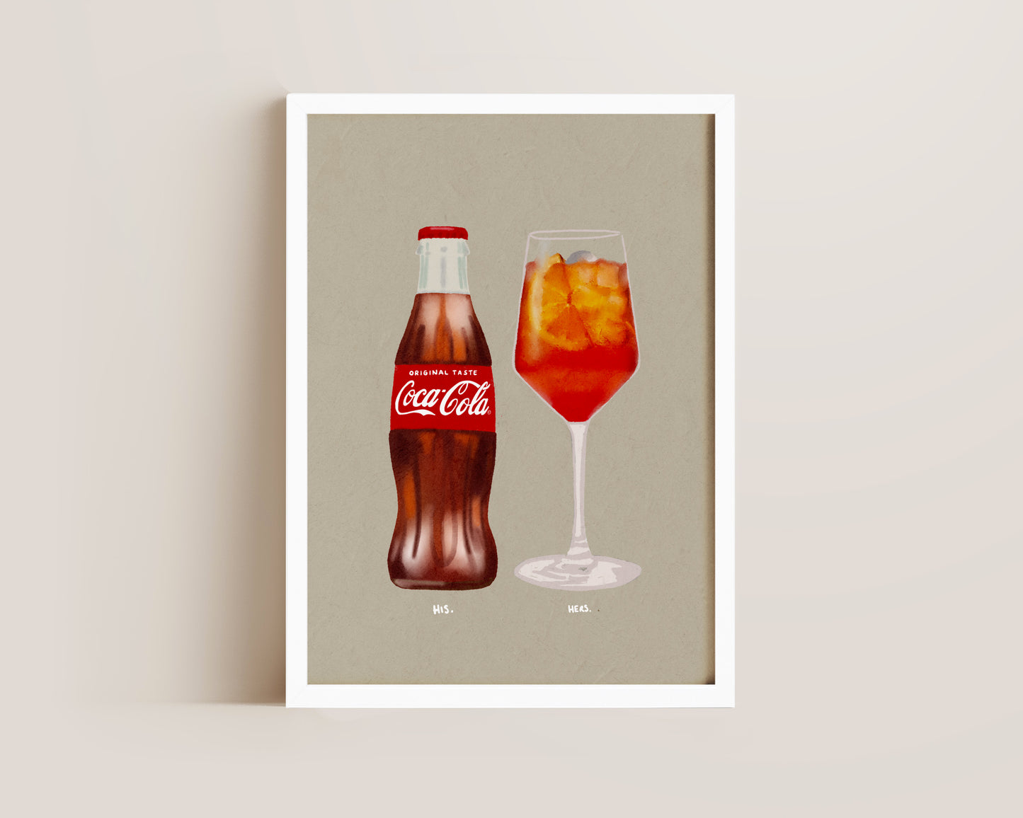 Coke Bottle & Aperol Spritz Print