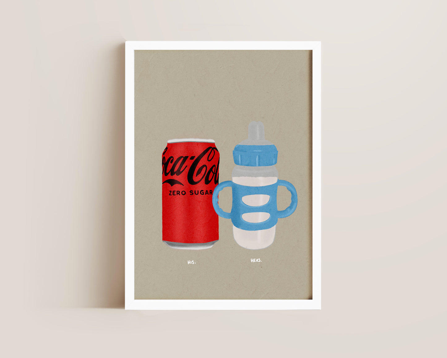 Coke Zero & Babies Bottle Print