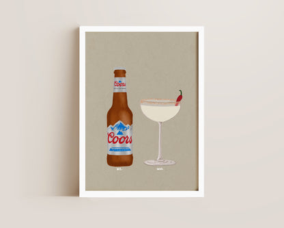 Coors Light & Spicy Marg Print