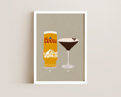 Coors & Espresso Martini Print