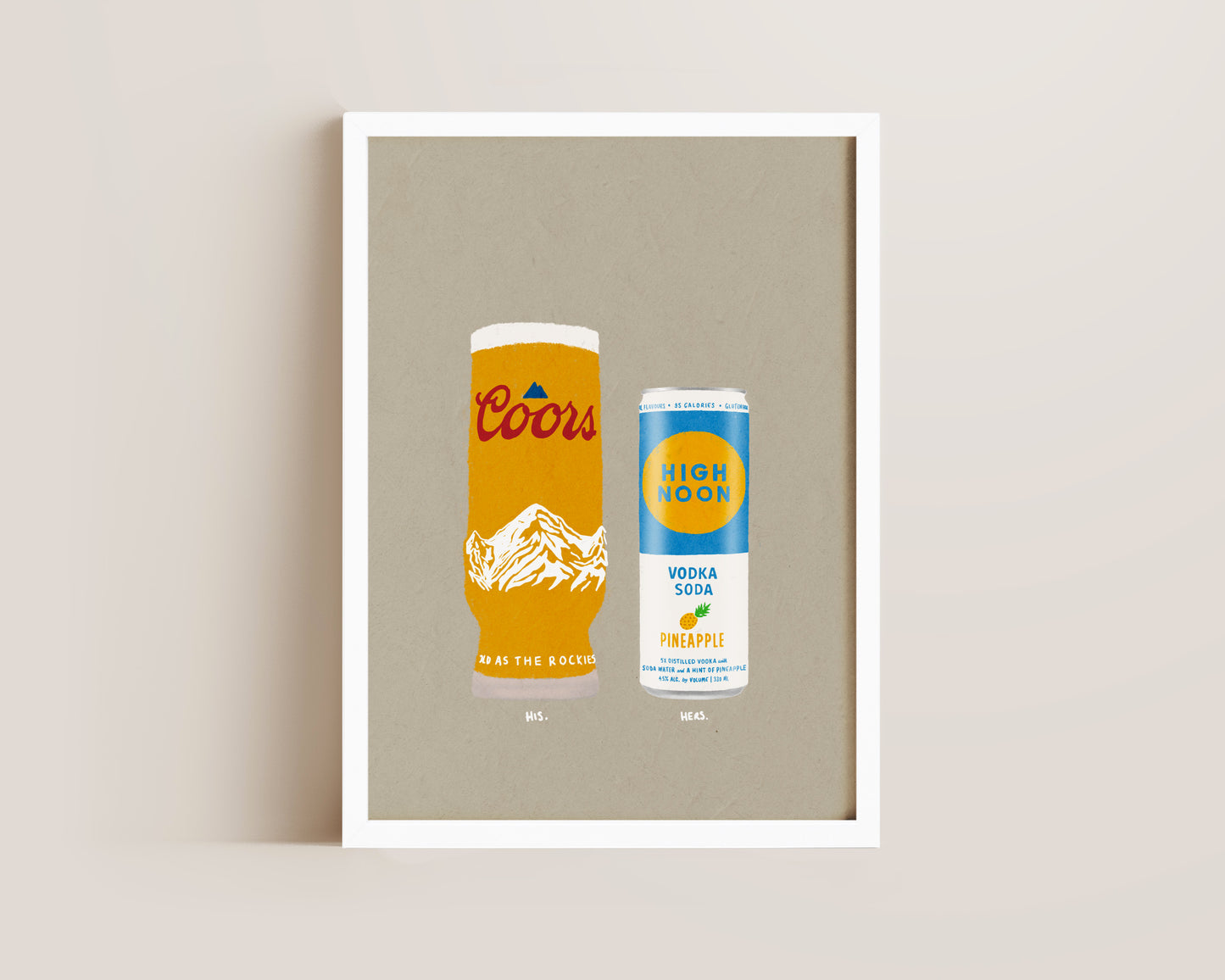 Coors & High Noon Pineapple Print