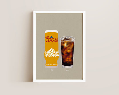 Coors & Malibu Coke Print
