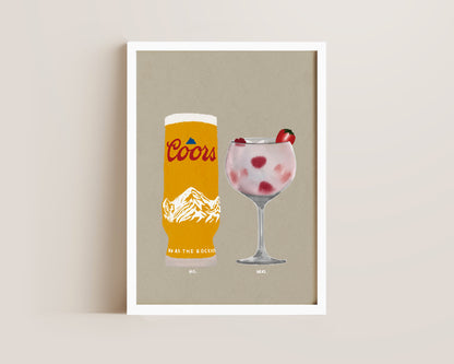 Coors & Pink Gin Print