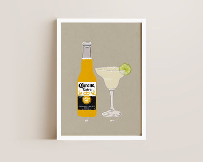Corona & Margarita Print