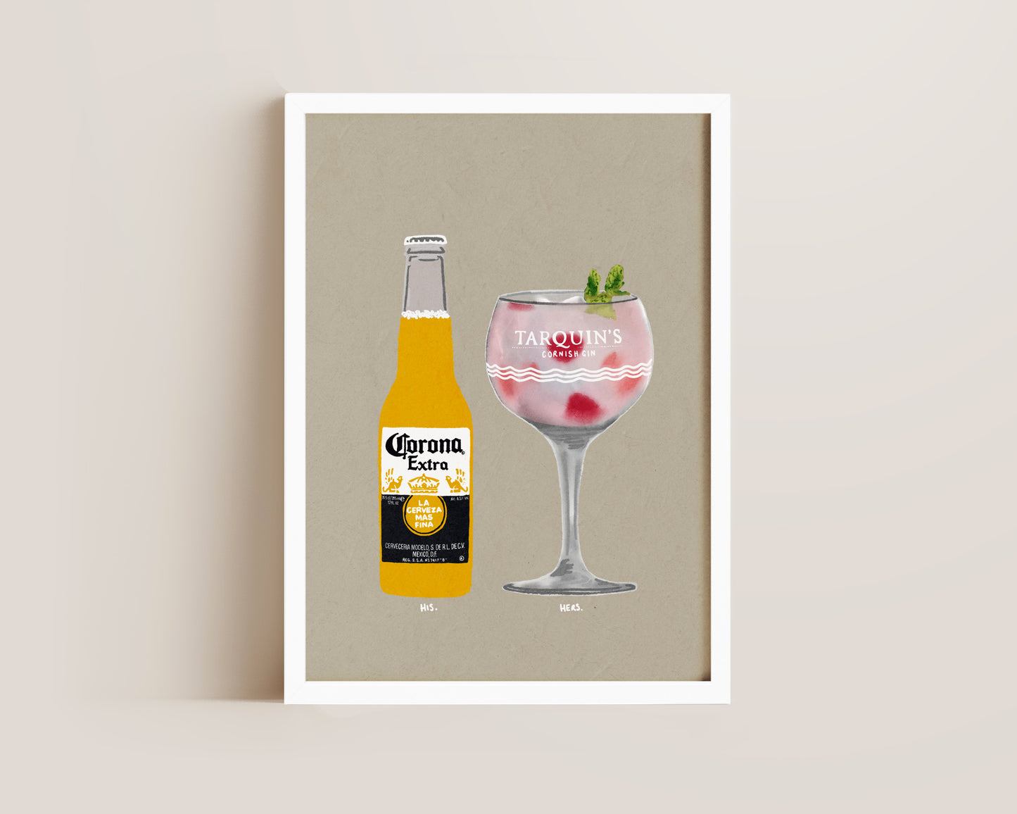 Corona & Tarquin's Gin Print