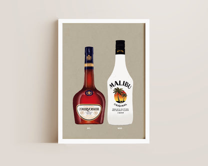 Courvoisier & Malibu Print