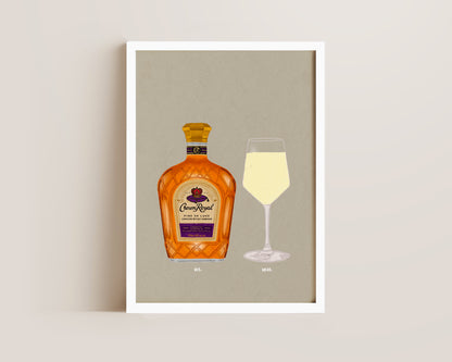 Crown Royal & White Wine Print