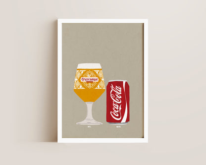 Cruzcampo & Coke Print