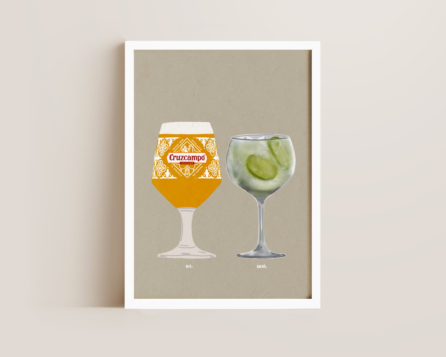 Cruzcampo & Gin Lemonade Lime Print