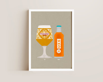 Cruzcampo & Irn Bru WKD Print