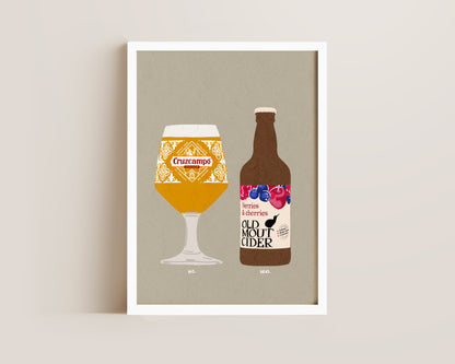 Cruzcampo & Old Mout Berries Cherries Print