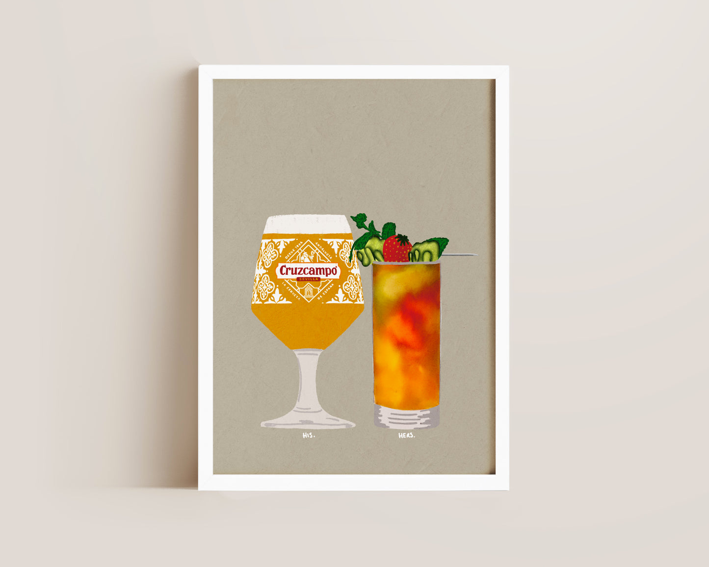 Cruzcampo & Pimms Print