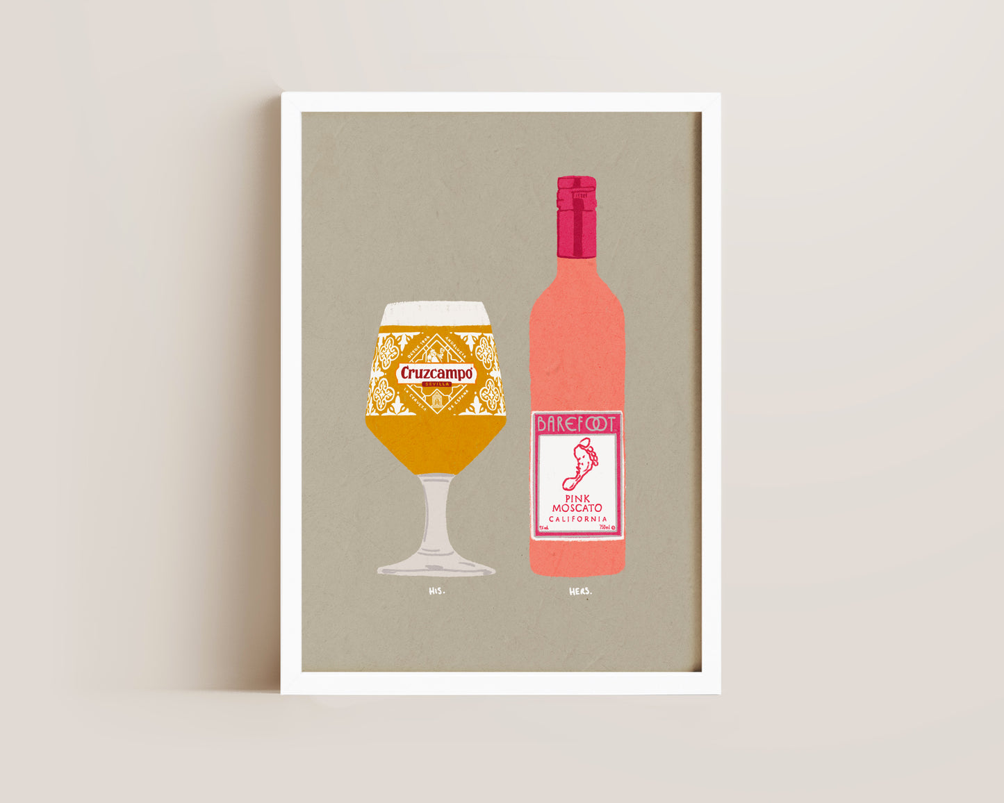Cruzcampo & Pink Moscato Print
