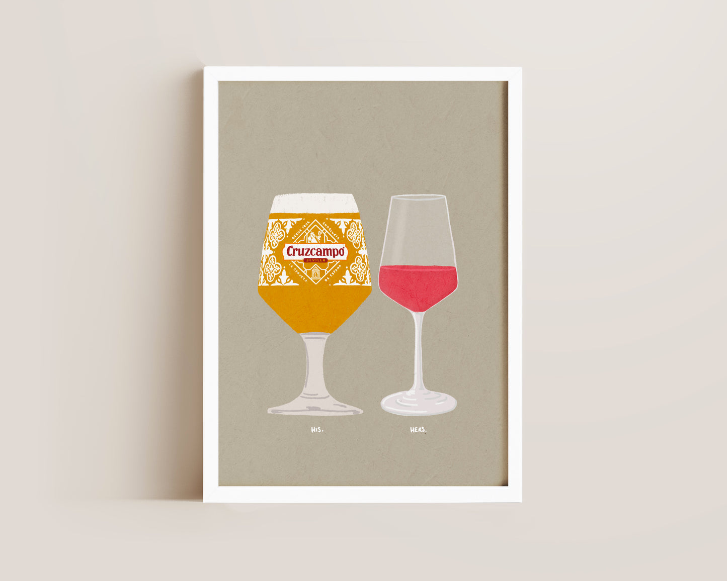 Cruzcampo & Rose Print