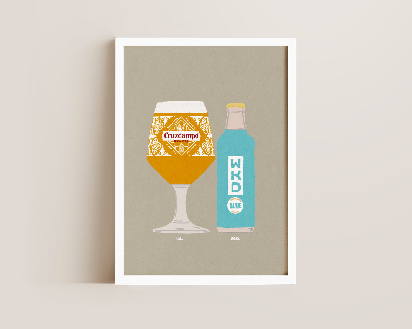 Cruzcampo & Blue WKD Print