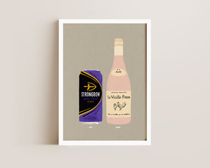 Strongbow Dark Fruits & Chicken Wine Print