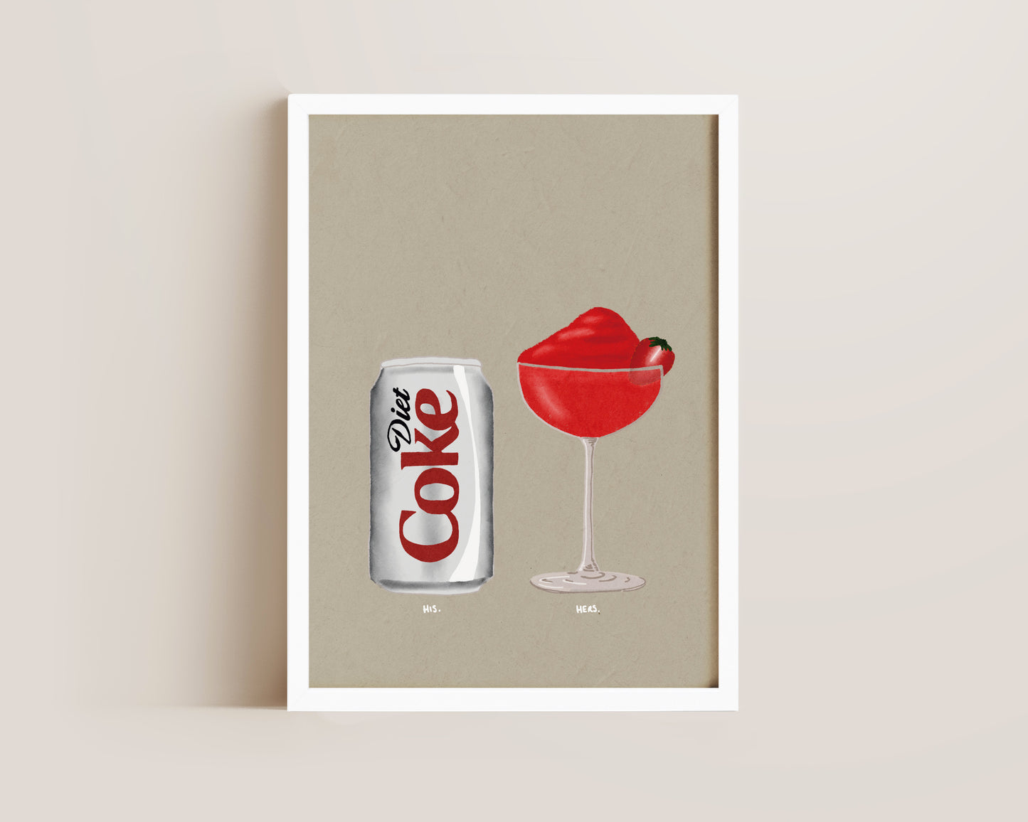 Diet Coke & Frozen Strawberry Daiquiri Print