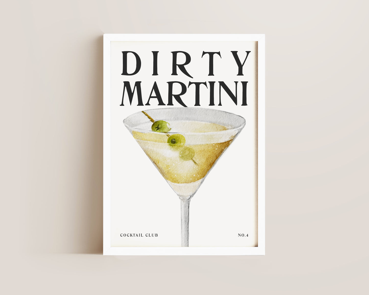 Dirty Martini Cocktail Print