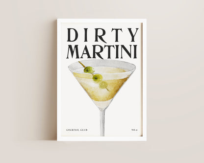 Dirty Martini Cocktail Print