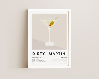 Dirty Martini Print