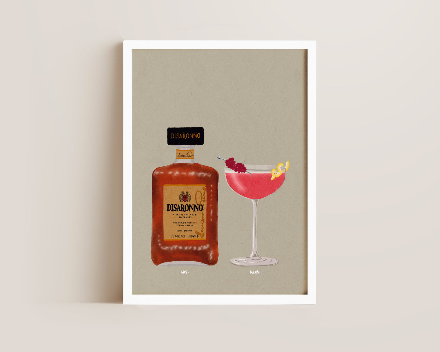 Disaronno & French Martini Print