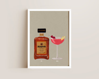 Disaronno & French Martini Print
