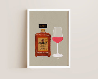 Disaronno & Rose Print