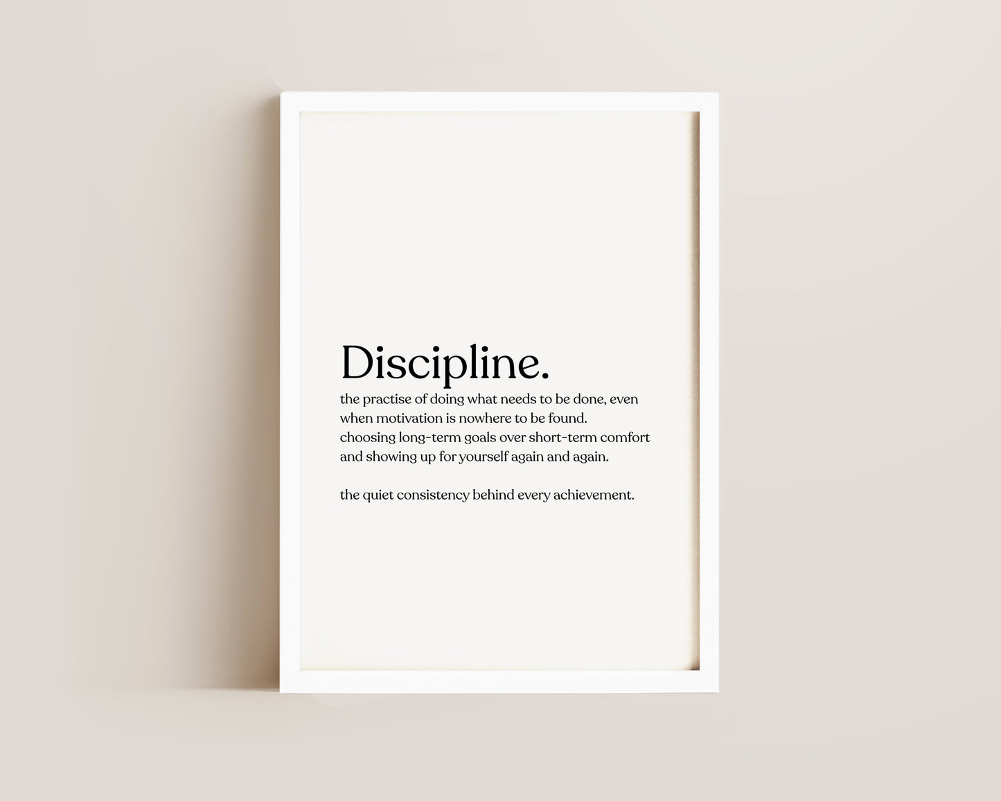 Discipline Definition Print