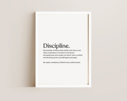 Discipline Definition Print