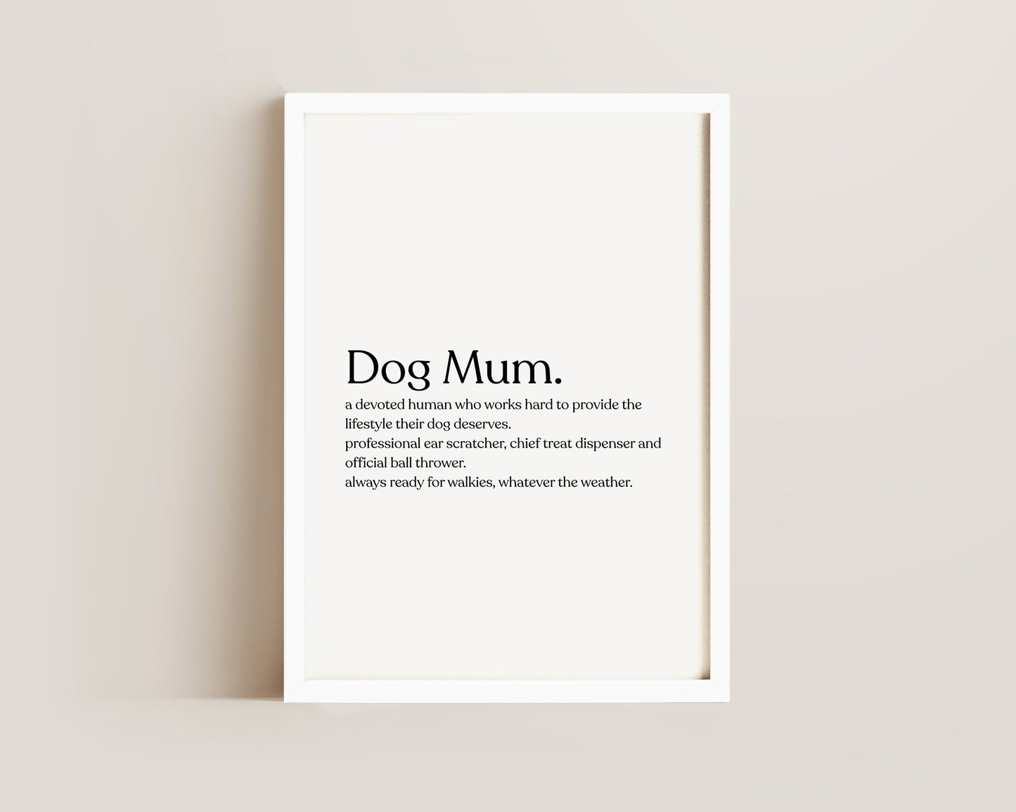 Dog Mum Definition Print