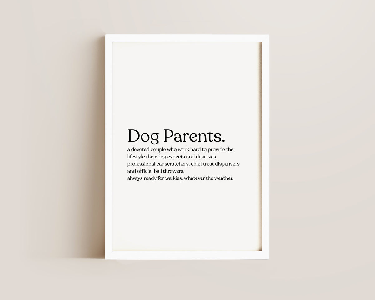 Dog Parents Definition Print