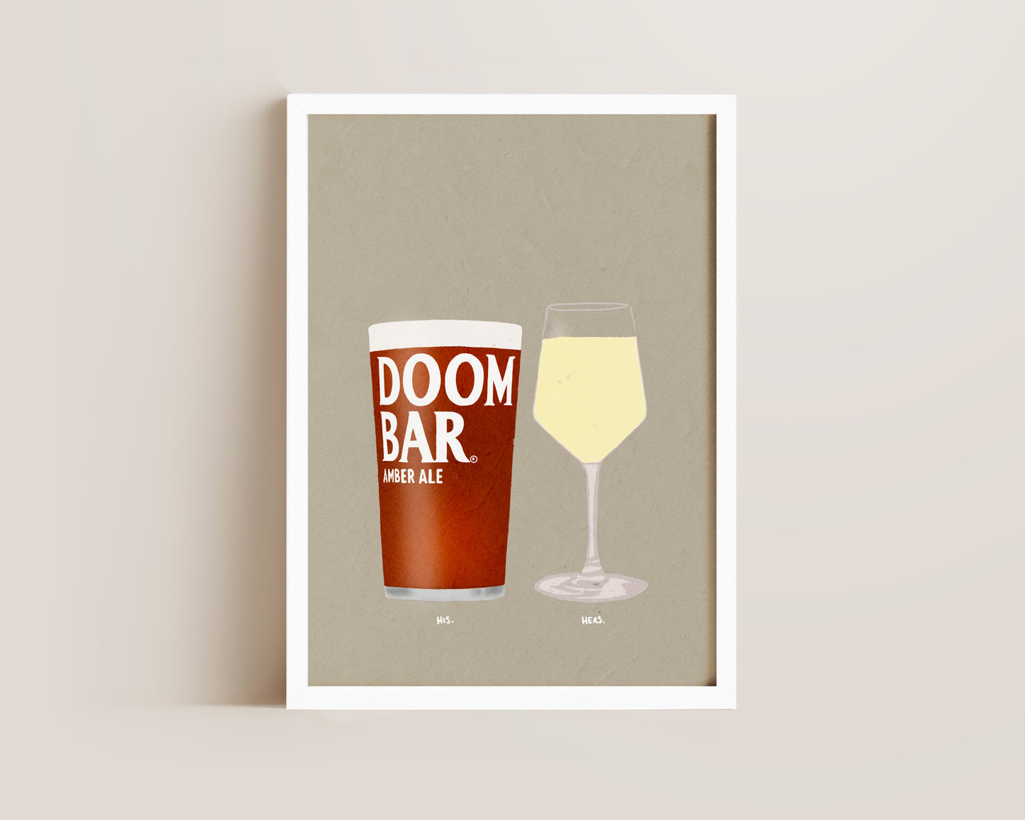 Doom Bar & White Wine Print