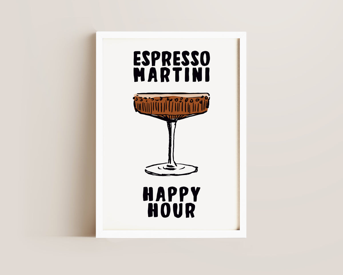 Espresso Martini Happy Hour Print