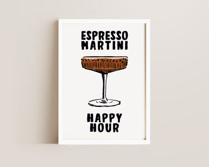 Espresso Martini Happy Hour Print