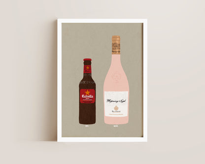 Estrella Bottle & Whispering Angel Print
