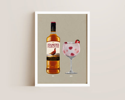 Famous Grouse & Pink Gin Print