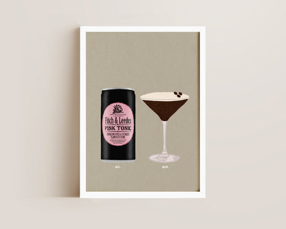 Pink Tonic & Espresso Martini Print