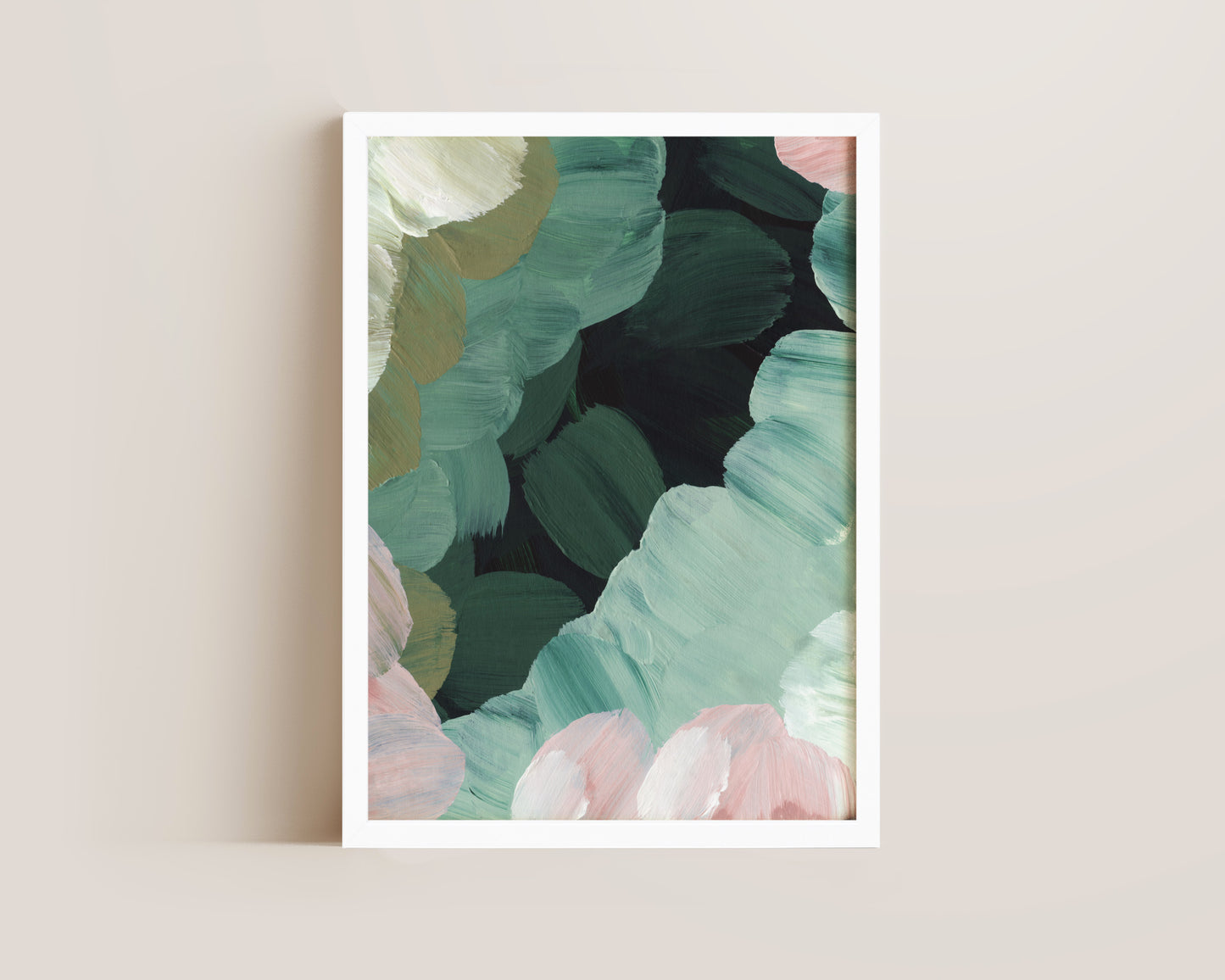 Forest Green & Pink No. 1 Print