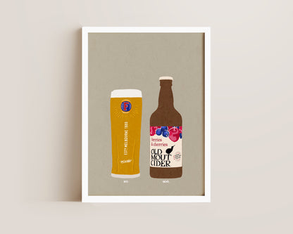 Fosters & Old Mout Berries & Cherries Print
