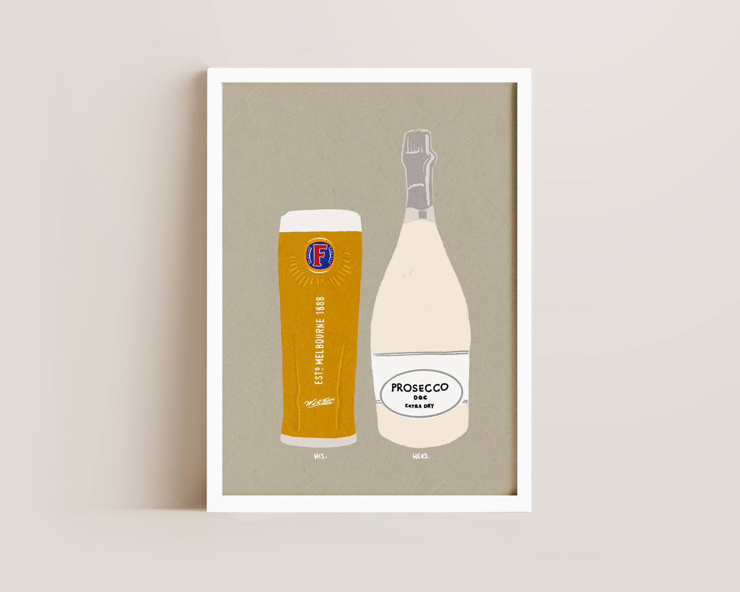 Fosters & Prosecco Print