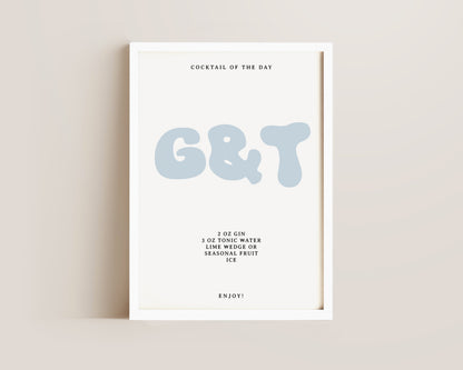 Gin & Tonic Recipe Print