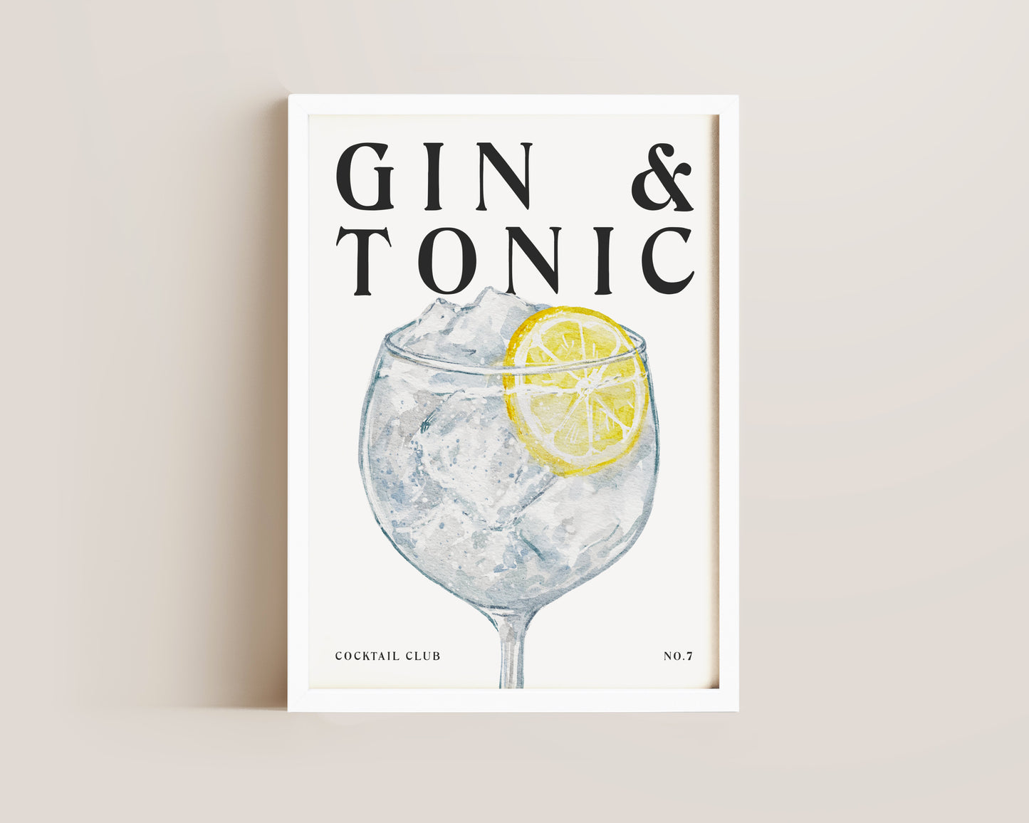 Gin & Tonic Cocktail Print