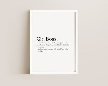 Girl-Boss Definition Print