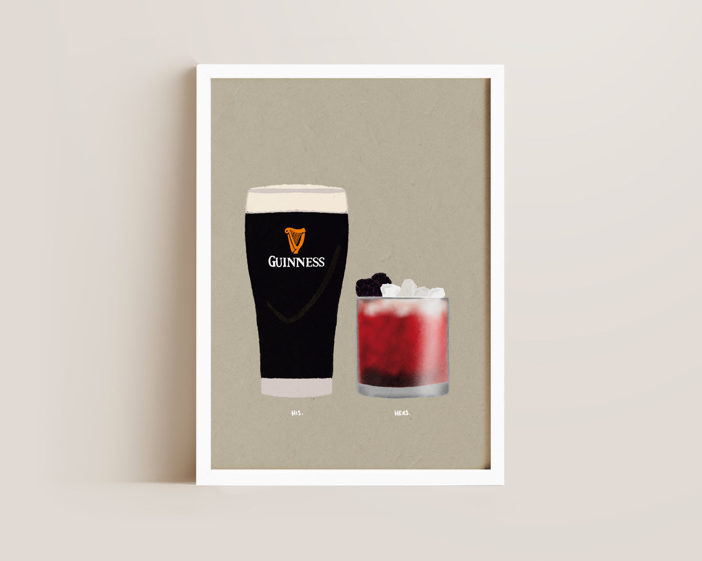 Guinness & Bramble Cocktail Print