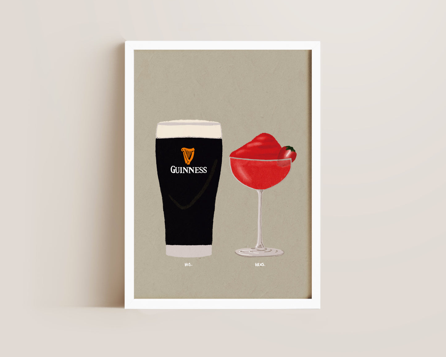 Guinness & Frozen Strawberry Daiquiri Print