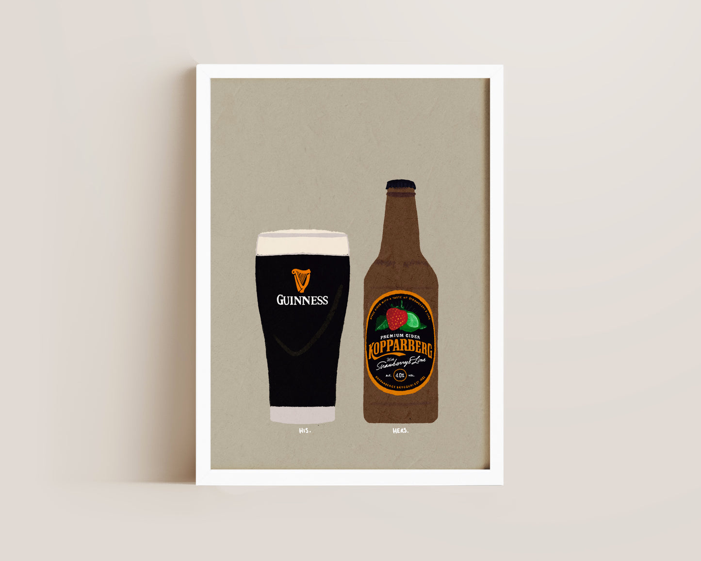 Guinness & Strawberry Lime Kopparberg Print