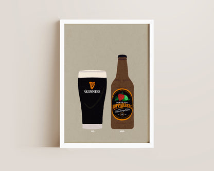 Guinness & Strawberry Lime Kopparberg Print