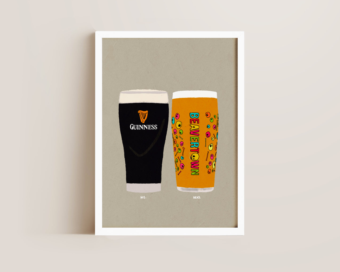 Guinness & Neck Oil Print