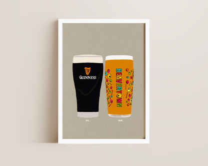 Guinness & Neck Oil Print