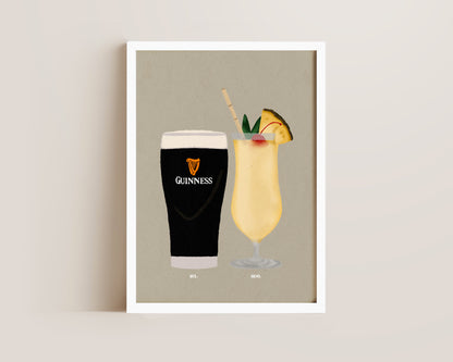 Guinness & Pina Colada Print